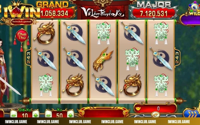 Võ Lâm Truyền Kỳ là trò chơi quay thưởng hấp dẫn với tỷ lệ jackpot cao